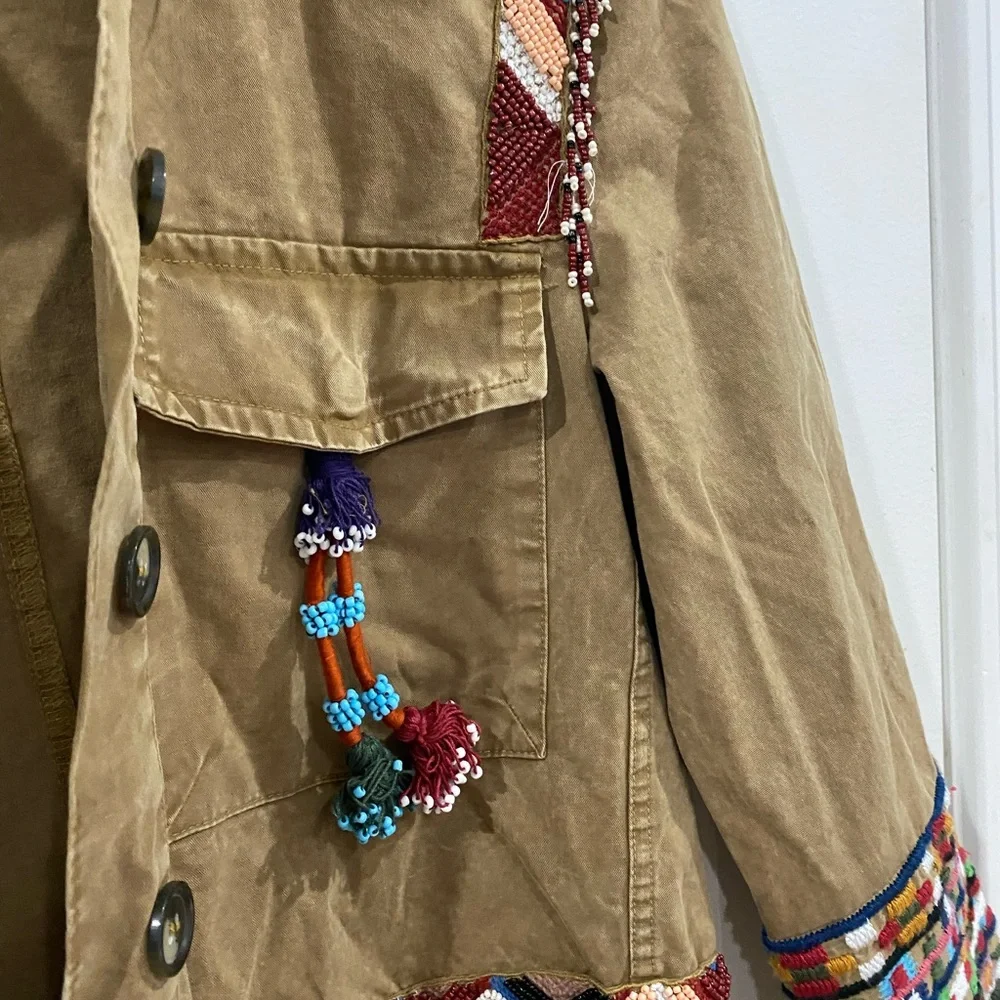 Brown embroidered jacket - Picture 5 of 6